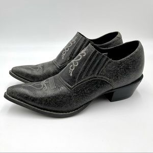 Durango western gray embroidered ankle boot 9